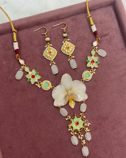 Devika Necklace + Earrings set