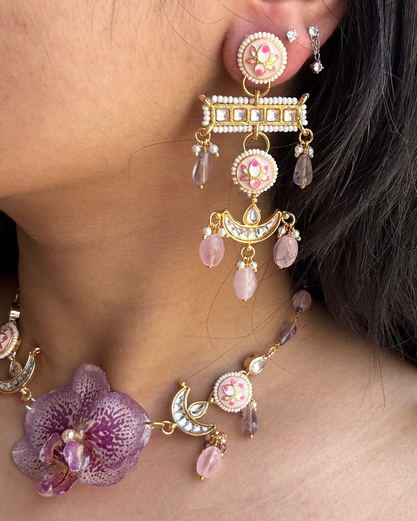 Charu Necklace + Earrings set