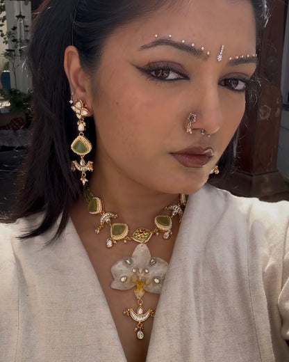 Devika Necklace + Earrings set