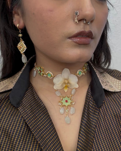 Devika Necklace + Earrings set