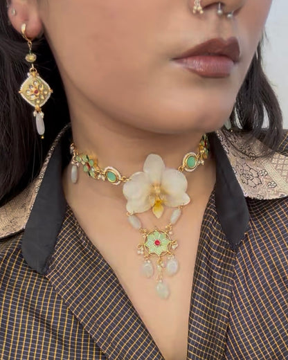 Devika Necklace + Earrings set