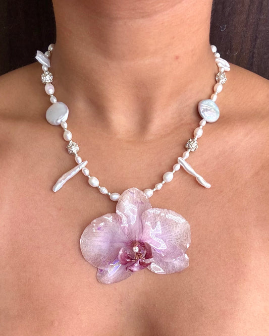 Marcia Orchid Necklace