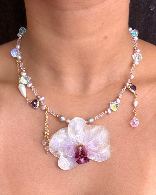 Soleil Orchid Necklace