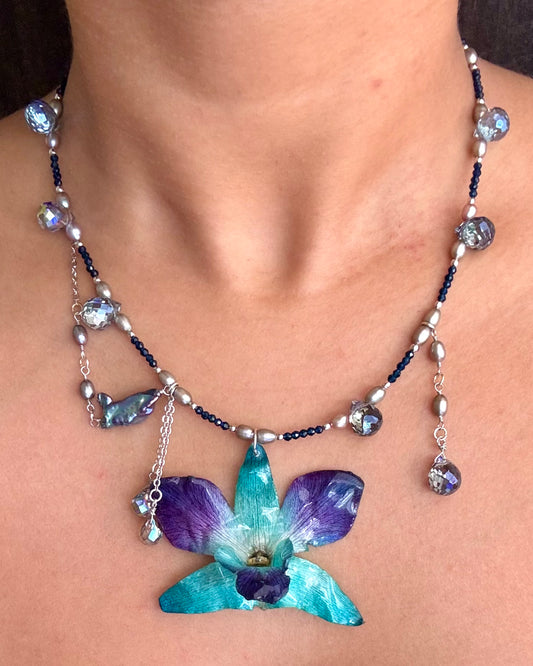Lucine Orchid Necklace