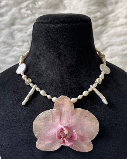 Marcia Orchid Necklace