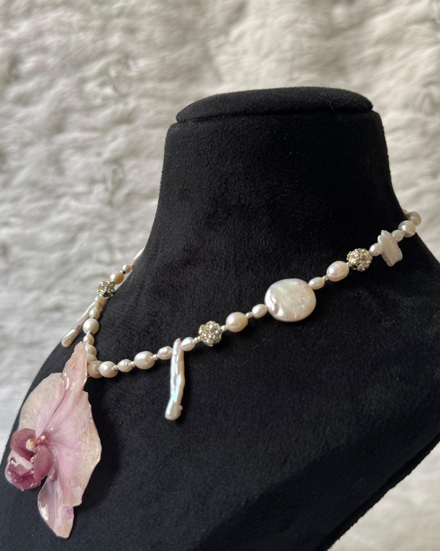 Marcia Orchid Necklace