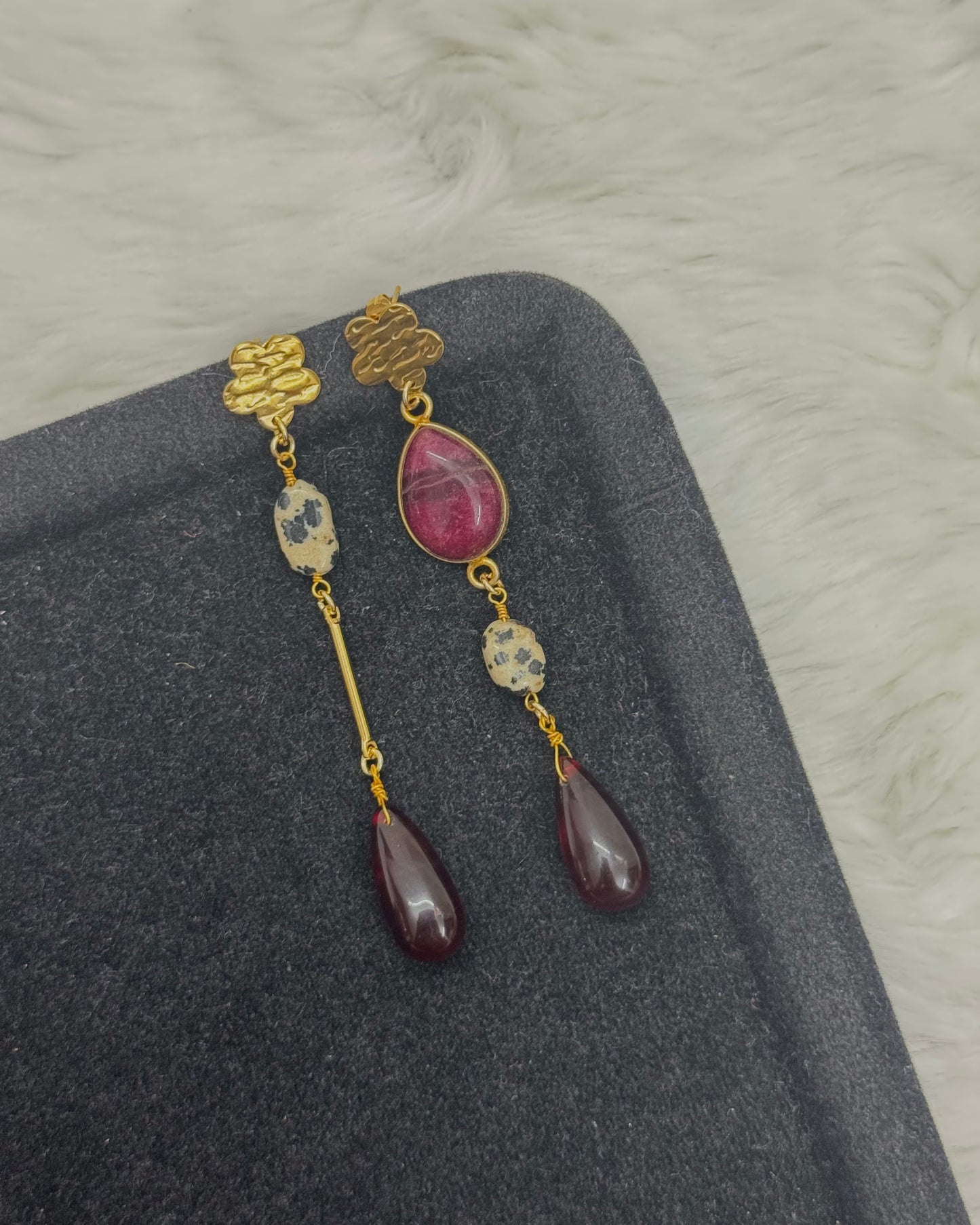 Bordeaux Drop Earrings