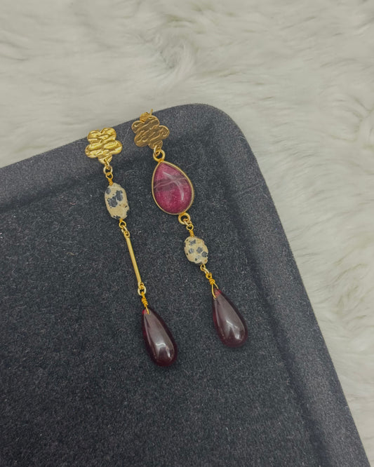 Bordeaux Drop Earrings