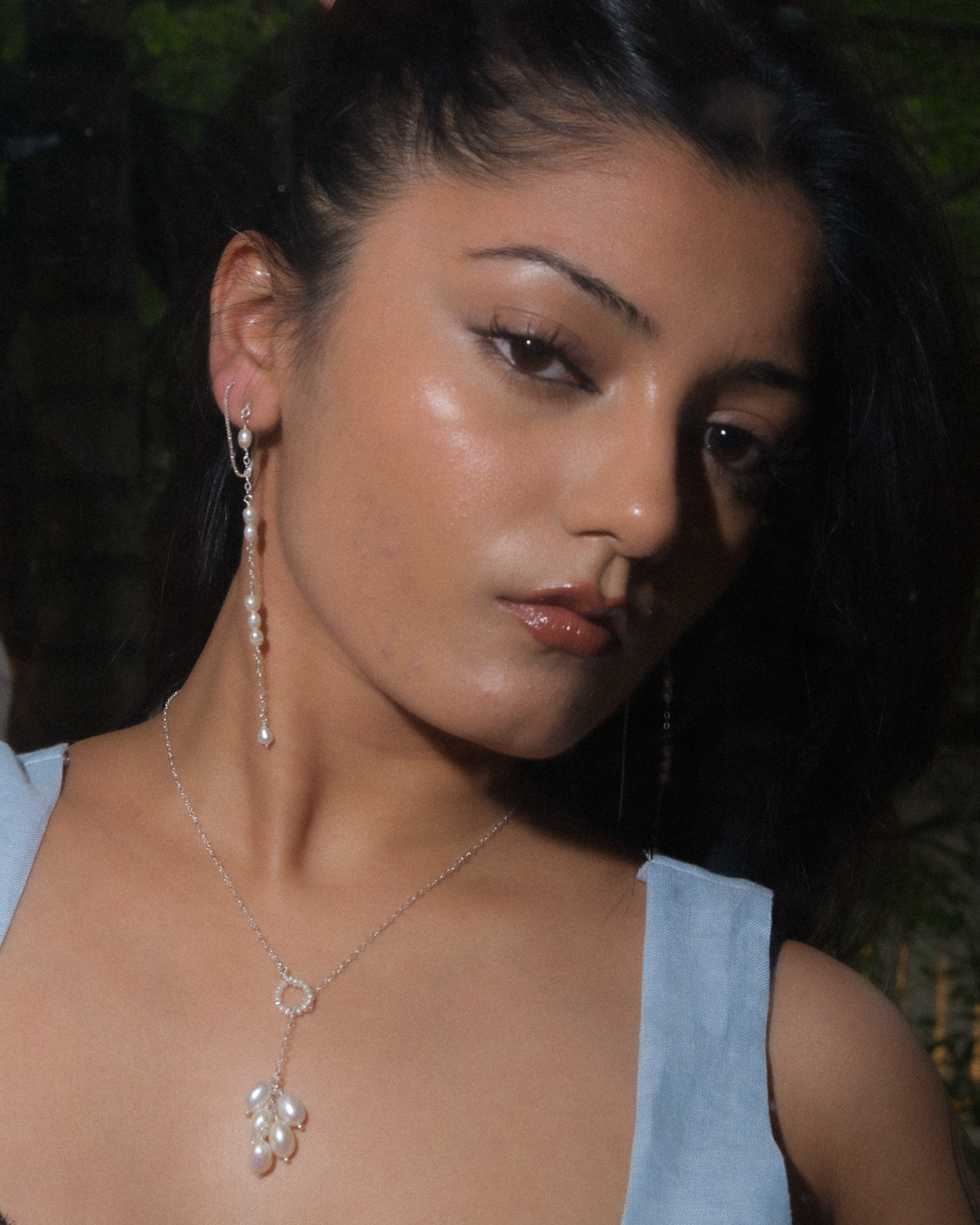 Flamingo threader earrings (925)